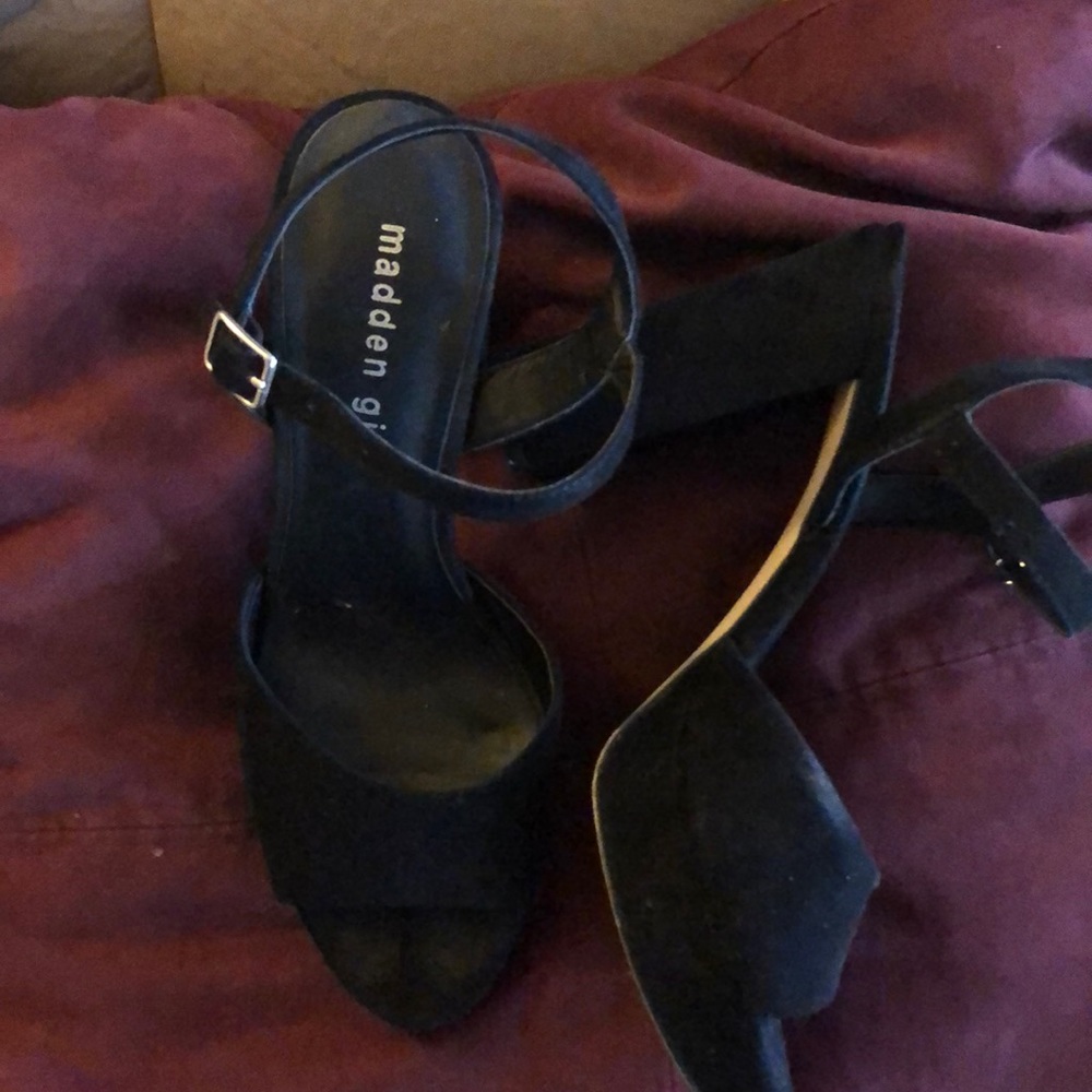 Madden Girl suede black high sandals